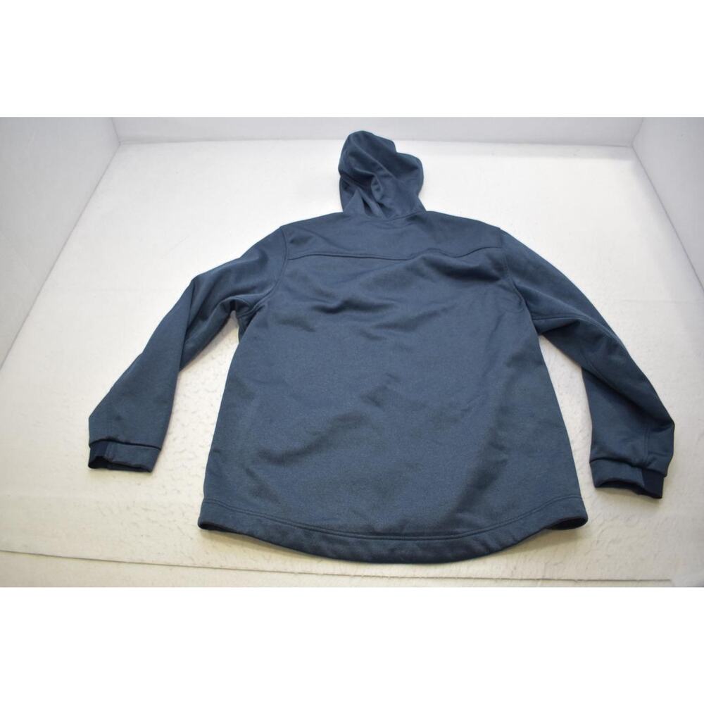 Izod Fleece SoftShell Jacket Hooded Full Zip Blue Performance Mens Size XL - Picture 8 of 8